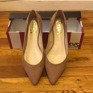 Suede Tan flats size 8